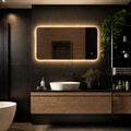 Badkamerspiegel Marbella 100x60, met gouden lijst, kleuren (3)