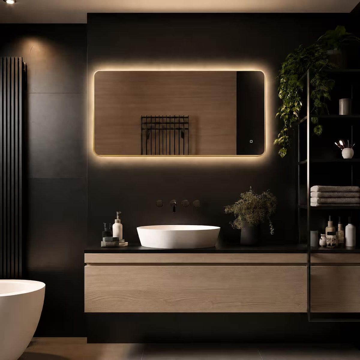 Badkamerspiegel Marbella 120x60, met gouden lijst kleuren (3)