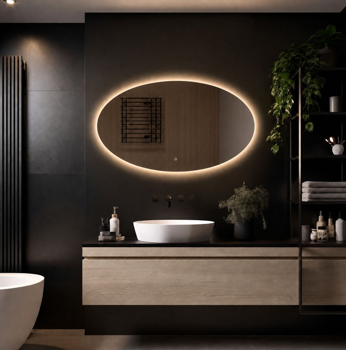 Badkamerspiegel Rondo 120×70 3000k