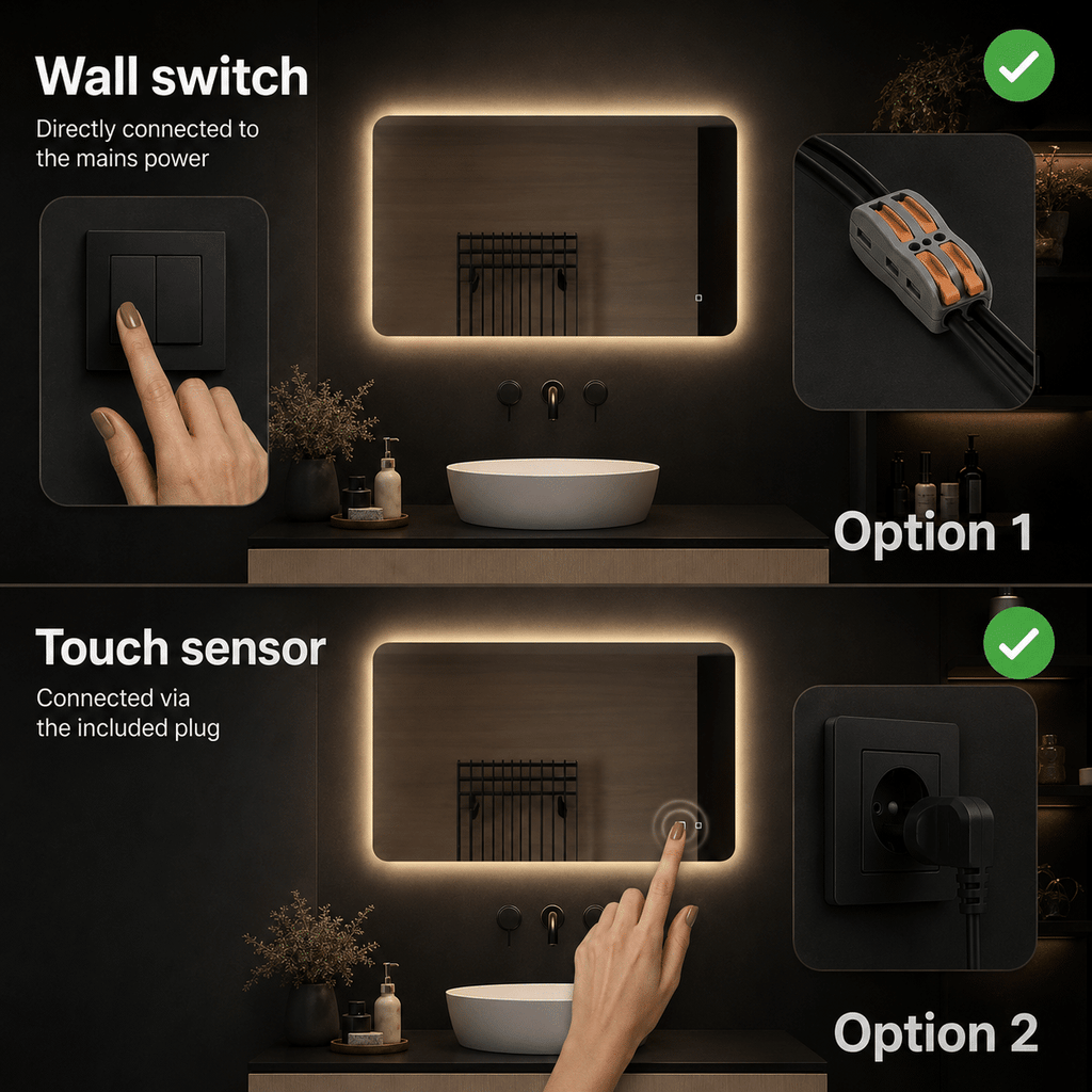 Badkamerspiegel Malaga switch touch