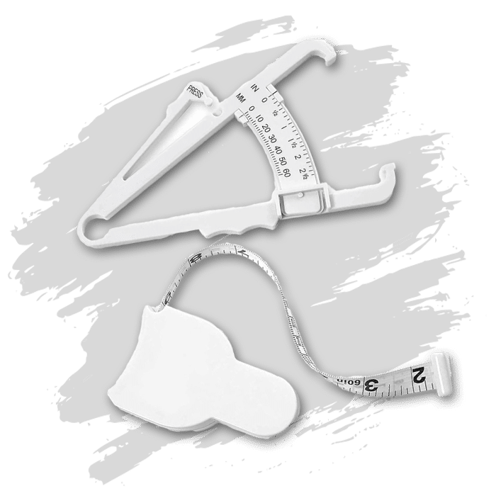 Huidplooimeter Kit van Venec – Vetpercentage Meter met Meetlint & Vetpercentagetabel