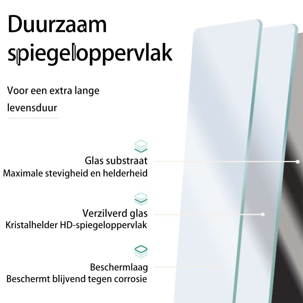 Passpiegel Elegancia goud,duurzam spiegeloppervlakte