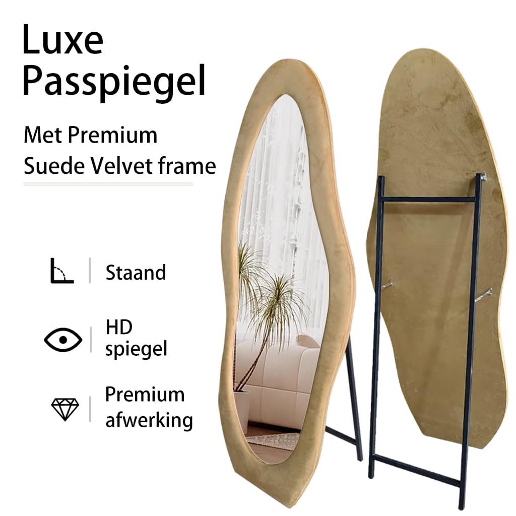 Passpiegel Velanto taupe, 3 elementen