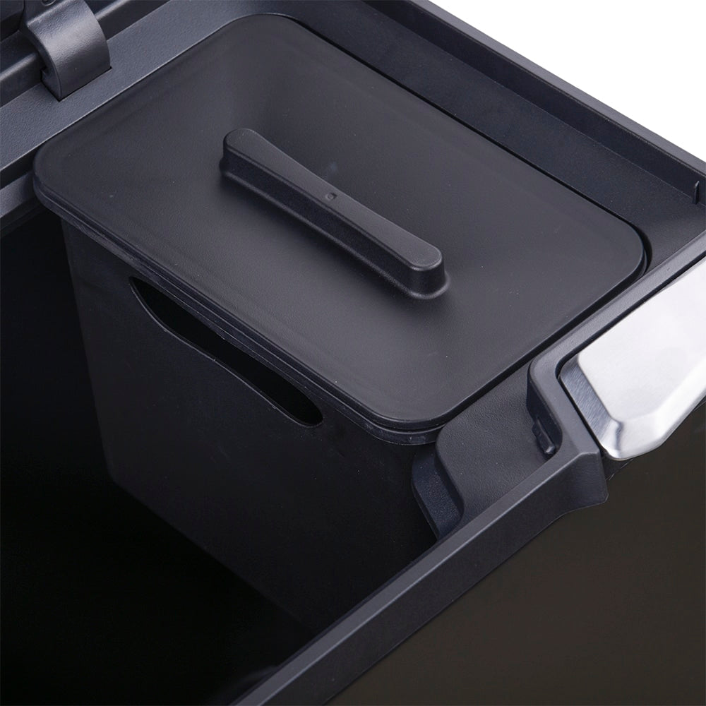 Prullenbak Venice Slim 36L Zwart – 1×33L + 1 x 3L met Geurfilter functies - smalle prullenbak 36 liter - detail (11)