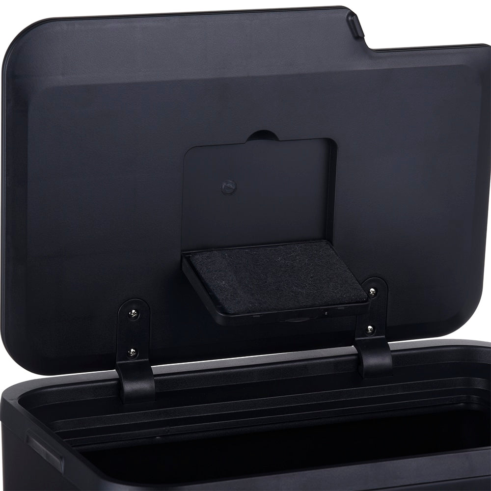 Prullenbak Venice Slim 36L Zwart – 1×33L + 1 x 3L met Geurfilter functies - smalle prullenbak 36 liter - detail (3)