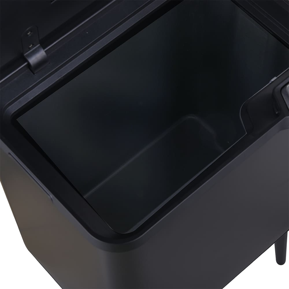 Prullenbak Venice Slim 36L Zwart – 1×33L + 1 x 3L met Geurfilter functies - smalle prullenbak 36 liter - detail (8)
